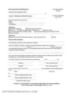 Fill in Your Nevada Homestead Form